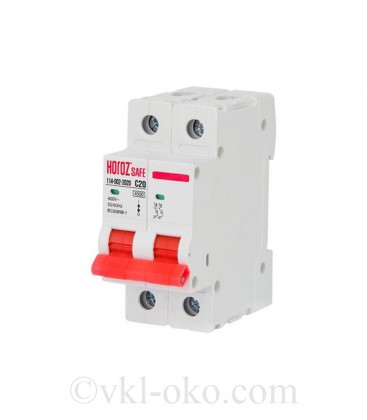 Автоматический выключатель Horoz Electric SAFE 10А 2P C10