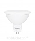 Лампа светодиодная MAXUS 1-LED-713 MR16 5W 3000K 220V GU5.3