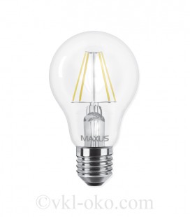 LED лампа MAXUS (filam) А60 8W яркий свет E27
