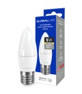 LED лампа GLOBAL C37 CL-F 5W теплый свет E27