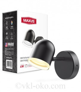 Спотовый светильник MAXUS MSL-01C 4W 4100K черный