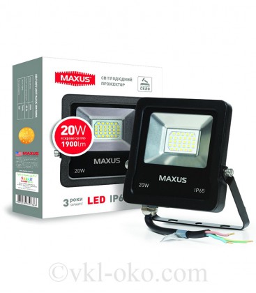 Светодиодный прожектор MAXUS 20W, 5000K