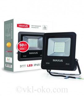 Светодиодный прожектор MAXUS 50W, 5000K