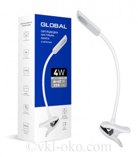 Настольная лампа GLOBAL DL-03 4W 4100K белая