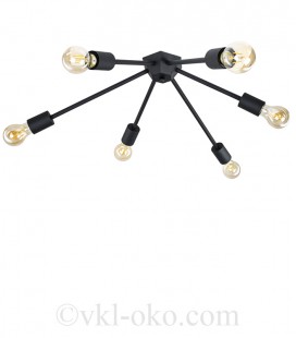 Люстра потолочная Atma Light серии Loft Attic X-6 C280/370 Black