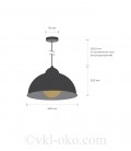 Светильник потолочный подвесной Atmolight Bell P360 Black/steel