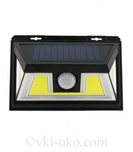 LED настенный светильник на солнечной батарее VARGO 10W COB черный