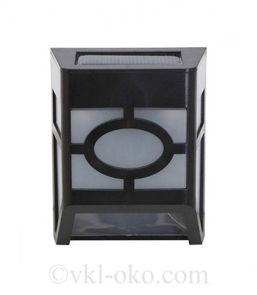 Настенный солнечный светильник 6LED черный VARGO