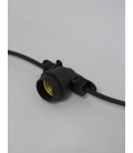 Уличная Ретро гирлянда Feron CL50-8 E27 10 ламп 5 м черная