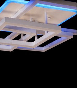 Потолочная LED-люстра с диммером и подсветкой 11001/3WH LED 3color 130W