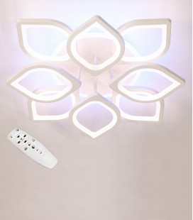 Потолочная LED-люстра с диммером и подсветкой 8149/6+3WH LED 3color 165W