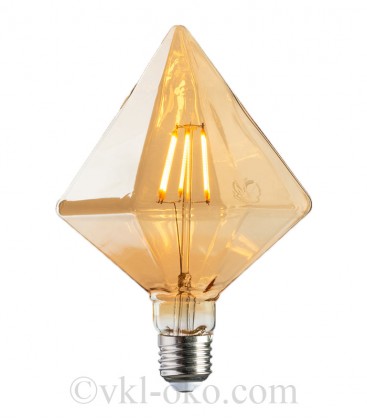 Лампа Filament led HOROZ RUSTIC PYRAMID 6W  E27 2200К