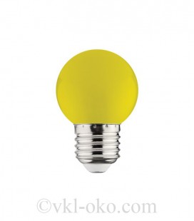 Светодиодная лампа шарик RAINBOW 1W E27 жёлтая