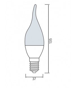 Светодиодная лампа свеча на ветру CRAFT-8 8W E14