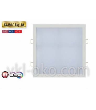 Встраиваемый светодиодный квадратный Led светильник Horoz "Slim Sq - 18" 18W